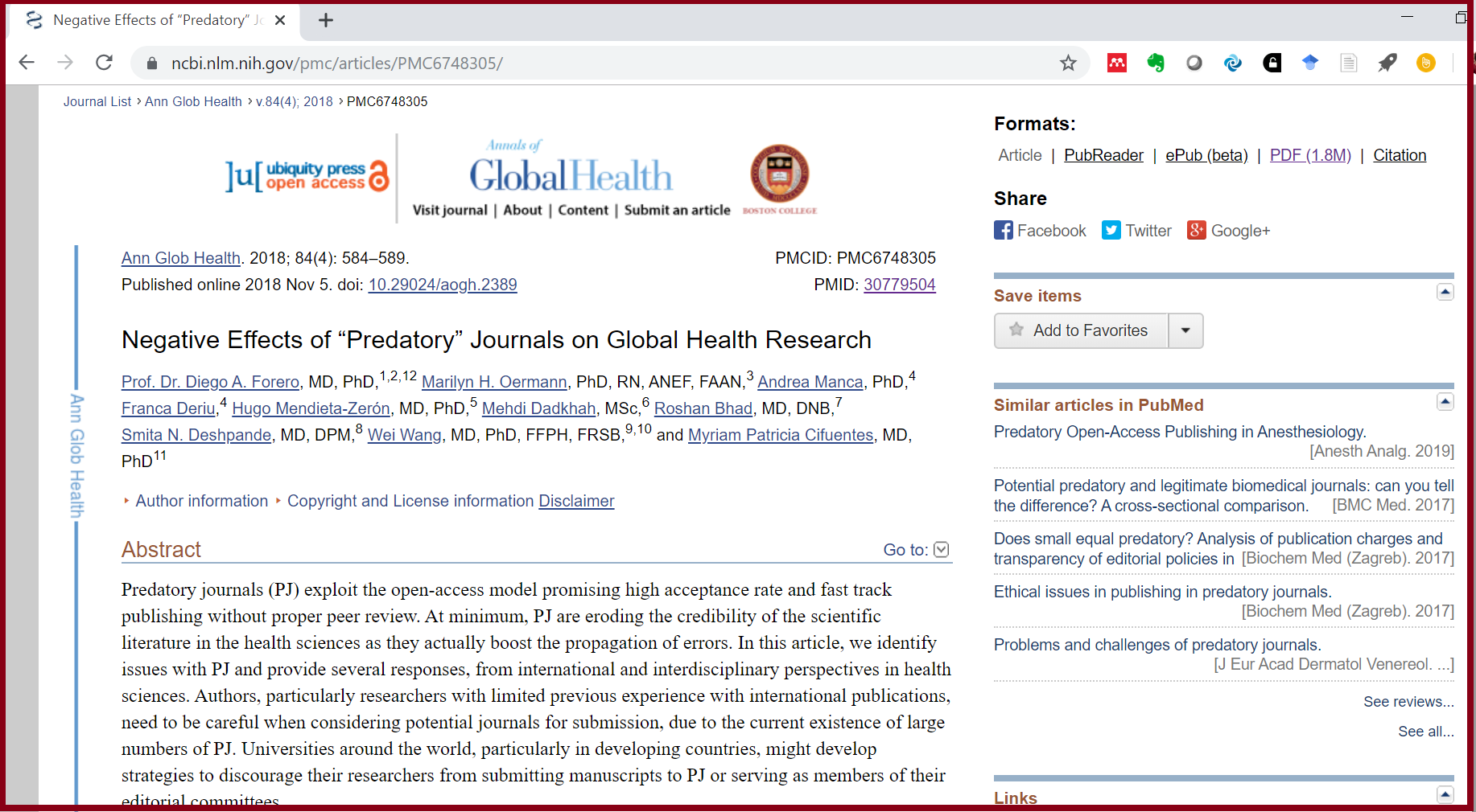 global journal for research analysis predatory journal